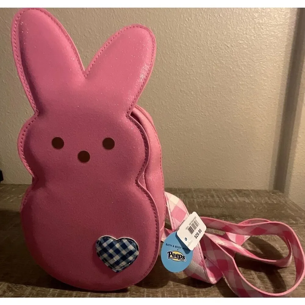 Bath & Body Works Pink Glitter Peeps Bunny Mini Backpack